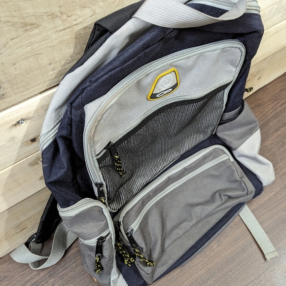 OP Backpack Book Bag , Grey / Navy Blue - Picture 5 of 12